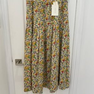 NWT THE GREAT Cotton Floral Skirt